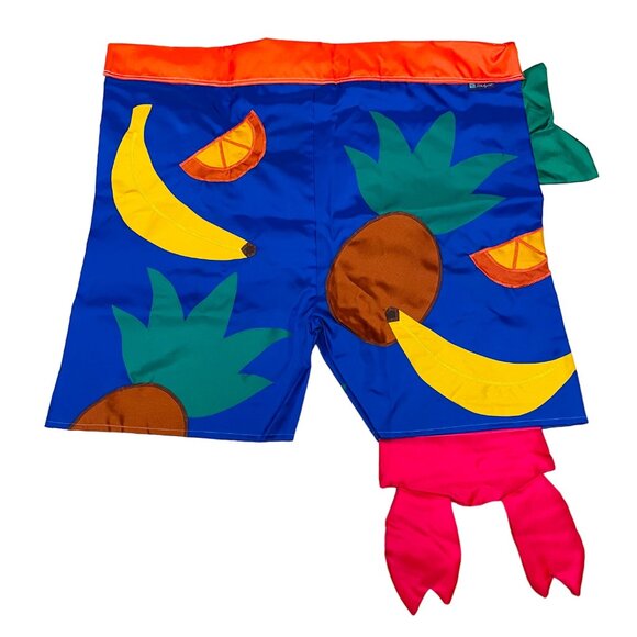 Mens Trunks Tropical Crab Fruit Print Flag Swim Drawstring Closure outdoor 30 - Picture 2 of 7